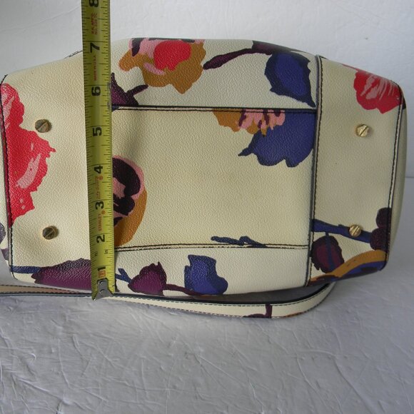 TORY BURCH ROBINSON ALPINE FLORAL SATCHEL CROSSBODY LEATHER BAG - Picture 4 of 9